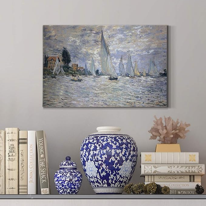 Home Decor Landscape Canvas Wall Art Abstract Floral Painting Modern Pictures Artwork Decoration for Living Room Kitchen Bathroom Office, Ready to Hang