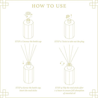 Reed Diffuser Set, 6.7 oz Vanilla Scented Reed Diffusers for Home with Sticks, Home Fragrance Oil Scent Diffuser for Bathroom, Decor & Gift