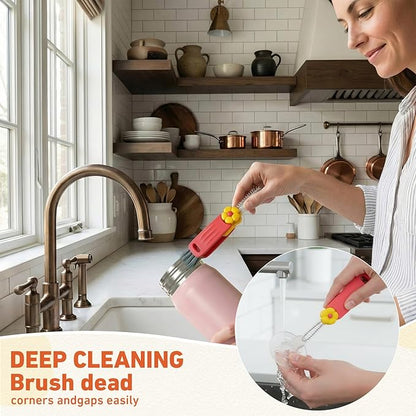 20 Pack 3-in-1 Cup Lid & Gap Cleaning Brush Bulk, Multifunctional Bottle Cleaning Brush Set for Cup Lid, Gap and Corner Brushes, Home Kitchen Clean Brushes Tools