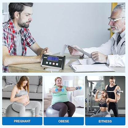 SIKE Digital Physician Scale, Medical Floor Scale for Body Weight, 550 lb Limit Professional Weight Scale, Portable Easy to Read Digital Display, Heavy Duty, Pound & KG Settings, 12.5" x 12" Platform