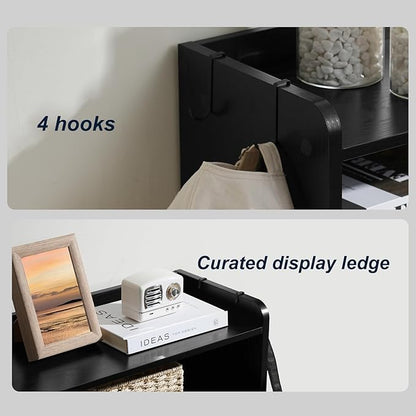 Shoe Cabinet Organizer with 2 Flip Drawers，Freestanding Shoe Rack Cabinet, Shoe Cabinet Storage for entryway, Foyer, Hallway, Black, 31.5" W