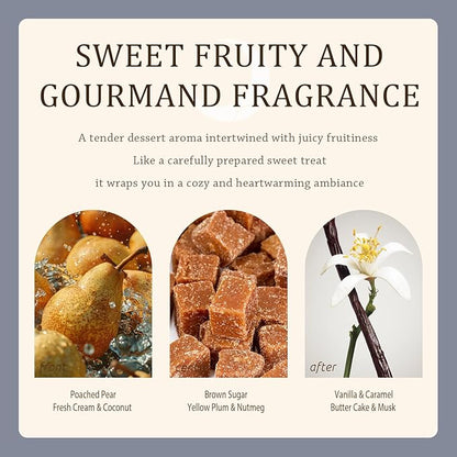 Winter Candle Gift Set for Women (2-Pack) - Gourmand, Fruity & Sweet Scented Soy Wax Candles, Clean Burning, Eco-Friendly, Cozy Home Decor Gift (8.8 oz Each) (Joyride Set No. 09)