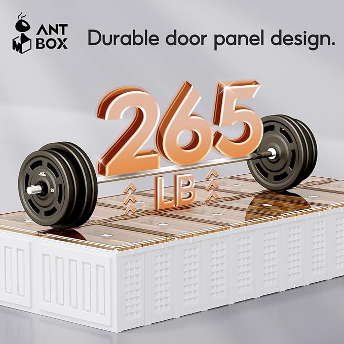 ANTBOX Foldable Shoe Rack Cabinet with Clear Doors, Extra Large Shoe Organizer for Entryway & Closet, Portable Dust-Free Storage Shelf Holds 24 Pairs (X-Large 24 Pairs)