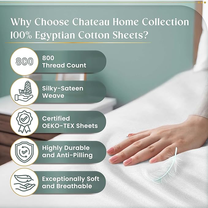 100% Egyptian Cotton Twin Sheets Set, 800TC Sateen Weave 3 PC Twin Bed Sheets, Fully Elasticated Sheet & Pillowcase Sets, Soft & Comfy No lint Machine Washable Grey Sheet, Fade Resistant- Lavender