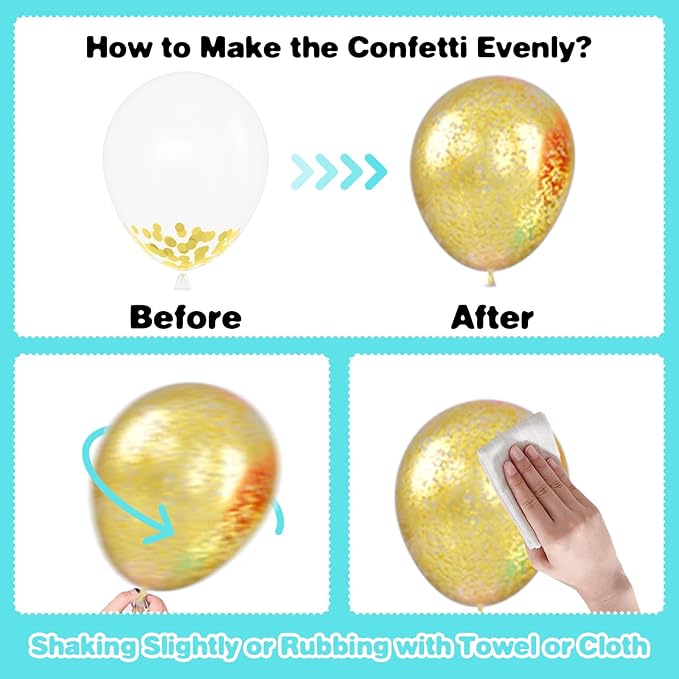Teal Pink Purple Balloons, 12 Inch Princess Balloons, Pastel Pink Teal Purple Metallic Gold Confetti Balloon Latex Balloon for Girl Baby Shower Gender Reveal Princess Birthday Party Decoration