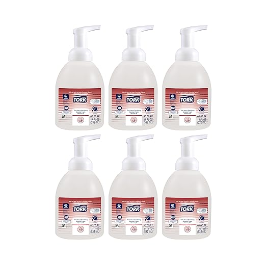 Tork Hand Sanitizing Alcohol Foam 18oz, Helps Kill Common Germs, 12 x 18oz, 400022