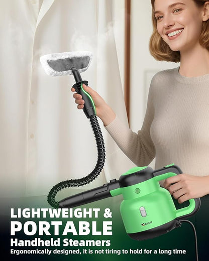 Steam Mop - Detachable Handheld Steam Cleaner & Floor Steamer with 12 Accessories, Multi-Purpose Powerful Steamer for Home Cleaning, Floors, Windows, Furniture, Tiles & Grout