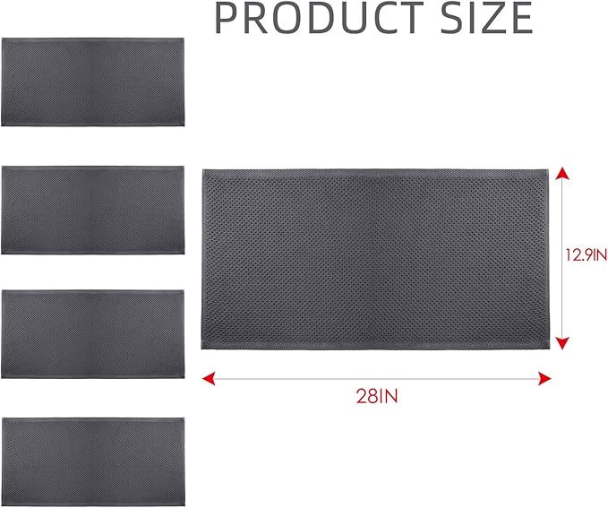 BALCONY & FALCON Waffle Weave Dish Towel Kitchen Towel Hand Dish Rags Great for Household Cooking Cleaning Kerchief,13x28inches,Set of 4 Gray