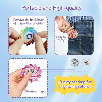 48 Pack Funny Fidget Spinner Toys Bulk Mini,Birthday Gifts Party Favors Supplies Goodie Bags Stuffers for Kids Adults,Sensory Toys for Boys Girls ADHD Stress Relief,Treasure Box Toy Classroom Prizes