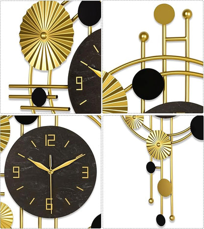 Large Wall Clock, Modern Clocks for Living Room, Geometric Design - Silent Wall Clock, Battery Operated, for Living Room,Bedroom,Kitchen,Study or Entryway Decor-30