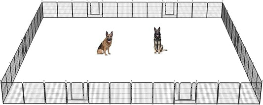 FXW Instant Unleashed Dog Playpen, Portable Pet Fence for Outdoor, RV Trips, and Camping, 32inch, 48 Panels for Small and Medium Dogs│Patented