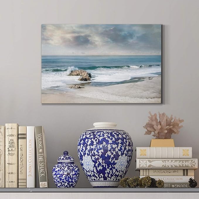 Wexford Home Home Decor Landscape Canvas Wall Art Abstract Floral Painting Modern Pictures Artwork Decoration for Living Room Kitchen Bathroom Office, Ready to Hang, 12x18