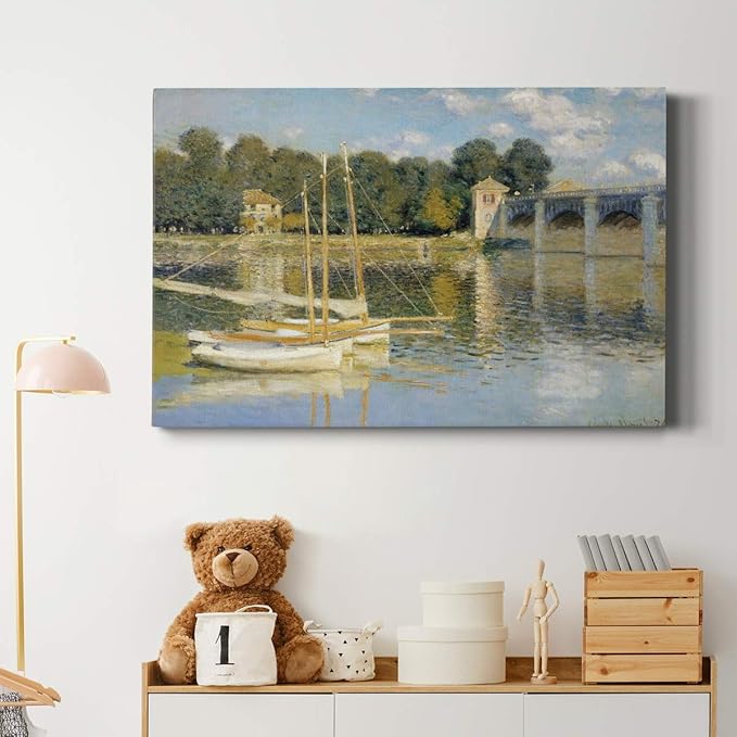 Wexford Home Decor Landscape Canvas Wall Art Abstract Floral Painting Modern Pictures Artwork Decoration for Living Room Kitchen Bathroom Office Ready to Hang The-Bridge 32x48