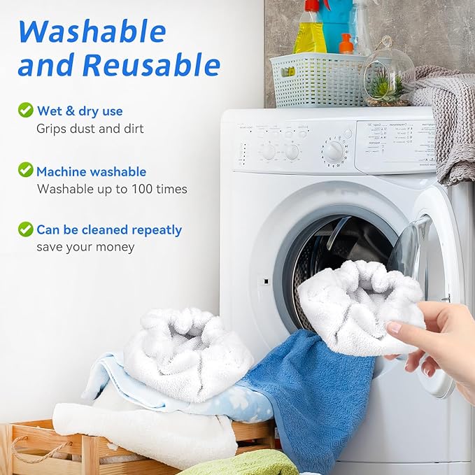 Pads Fit for Dupray Handheld Steam Cleaner: Small Bonnets Compatible with Dupray Triangular Brush Tool - Washable and Reusable Handheld Steamer Cloth Accessories (12 Packs)