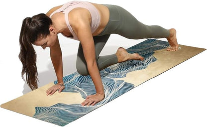 Suede yoga mat - Premium Printed Natural Eco-friendly Non-Slip Mat Great for Hot Yoga, Pilates, Workouts (72 inch x 24 inch x 3mm thick)