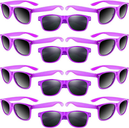 ASTARON 12 Pack Party Sunglasses Bulk Neon Party Favors for Beach Wedding Party Pool Party Supplies