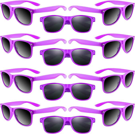 ASTARON 12 Pack Party Sunglasses Bulk Neon Party Favors for Beach Wedding Party Pool Party Supplies