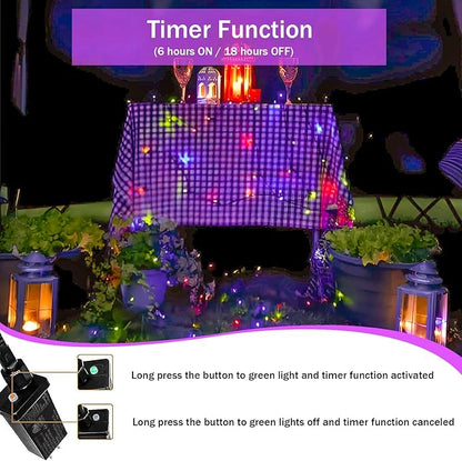 Upgraded 99FT 300 LED Multicolor Christmas String Lights Outdoor & Indoor, Memory Function & Timer & 8 Modes, Twinkle Lights Green Wire Waterproof for Xmas Tree Holiday Party Garden Decor (Multicolor)