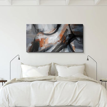 KLAKLA Large Wall Art - Abstract Canvas Wall Decor Modern Print Picture Artwork for Living Room Office Bedroom Home Decor - 48x24 Inches