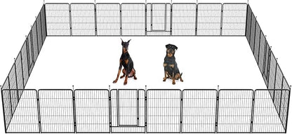 FXW Instant Unleashed Dog Playpen, Portable Pet Fence for Outdoor, RV Trips, and Camping, 40 inch, 32 Panels for Medium and Large Dogs with RV Step Grid│Patented
