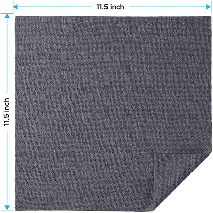 HOMEXCEL Microfiber Cleaning Cloths 20 Pack, Highly Absorbent, Lint & Scratch-Free Cleaning Rags for House Kitchen, Grey Microfiber Towels for Car 11.5 x 11.5 inch