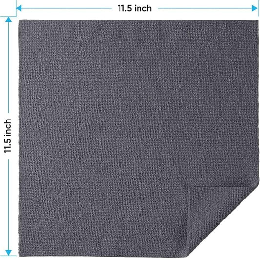 HOMEXCEL Microfiber Cleaning Cloths 20 Pack, Highly Absorbent, Lint & Scratch-Free Cleaning Rags for House Kitchen, Grey Microfiber Towels for Car 11.5 x 11.5 inch