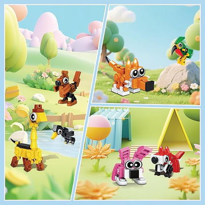 30 Pack Valentines Party Favors Building Set for Kids, 750 Pcs Mini Animal 3-in-1 Building Block Kit Sets, Classroom Goodie Bags Stuffers for Kid, Best Birthday Gifts for Boys Girls Ages 6+