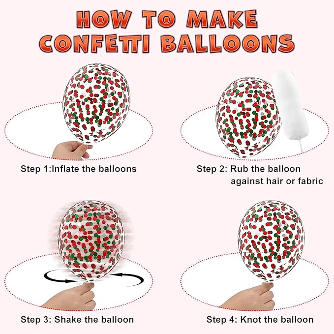 Red and Green Balloons: 75 PCS, 12in & 5in Green Gold Latex Christmas Party Balloons