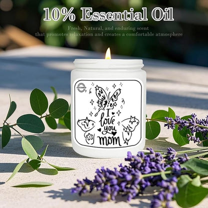 Christmas Gifts for Mom, Lavender Eucalyptus Candles, Soy Wax Aromatherapy Candle for Stress Relief, Non Toxic, Long Lasting Time of 50 Hour, Birthday Gifts for Mom from Daughter Son
