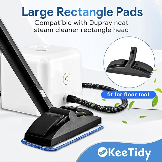 Reusable Microfiber Pads Compatible with Dupray Neat Steam Cleaner Replacement Mop Cleaning Pads, Reusable Cloths and Small Bonnets, 3+3 Pack