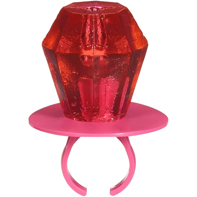 Ring Pop Pink Valentine's Candy, Individually Wrapped Pink Lollipops, Strawberry 30 Ct Bulk Suckers for Kids, Fun Candy for Gender Reveals, Valentine's Gifts, Goodie Bags, Party Favors