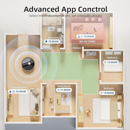Robot Vacuum and Mop Combo, Robotic Vacuum Cleaner with Precision LiDAR Navigation, Multi-Floor Mapping, Ideal for Pet Hair, Hard Floors & Carpets, App & Voice Control, Aspiradora Robot
