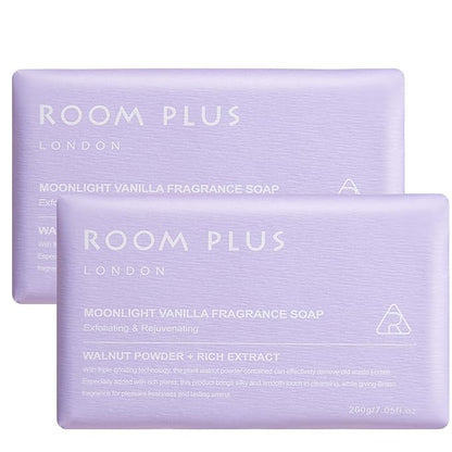 YESUN Fragrance Bar Soap,Big Brick of bath Soap (pack of 2,14ounce) ROOMPLUS-Floral Scent,Natural Soap,Made with Organic Oils, For Face, Body and Hair, Moisturizing Dry skin,Walnut powder exfoliates
