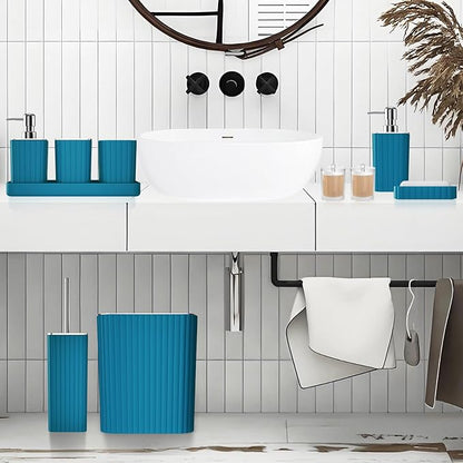 Bathroom Set - 28PC Gorgeous Teal Bathroom Set with Shower Curtain, Bathroom Accessory Set, Bathroom Sets with Shower Caddy