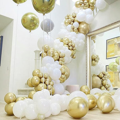 PartyWoo Metallic Gold Balloons 50 pcs 12 Inch Light Gold Balloons for Graduation Baby Shower Gender Reveal Christmas Wedding New Year Anniversaries Birthday Party Decorations Gold-G129