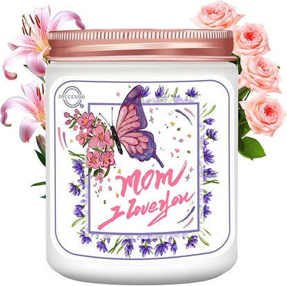 Christmas Gifts for Mom, Rose Lily Scented Candles, Soy Wax Aromatherapy Candle for Stress Relief, Non Toxic, Long Lasting Time of 50 Hour,Gifts for Mom from Daughter Son