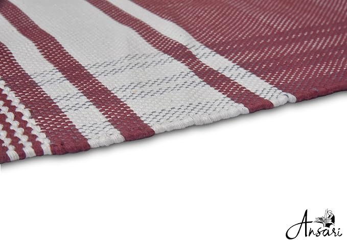 Craftyansari Handwoven Cotton Yoga Mat, Natural, 72 x 24 Inches, Fair Trade, Soft Absorbent Surface for Exercise, Workout, Meditation