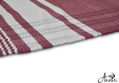 Craftyansari Handwoven Cotton Yoga Mat, Natural, 72 x 24 Inches, Fair Trade, Soft Absorbent Surface for Exercise, Workout, Meditation