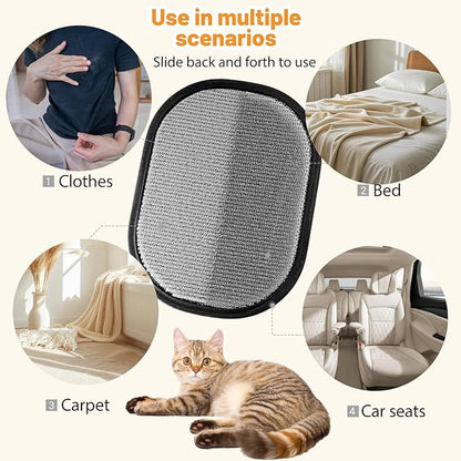 Five-Finger Electrostatic Pet Hair Remover Glove, Reusable Washable Magic Brush Pet Hair Remover Tool for Laundry, Couch, Carpet, Car Seat (1pcs)