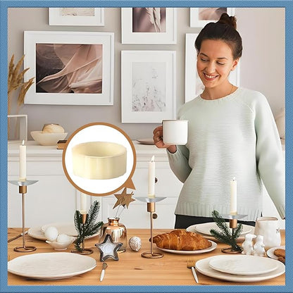 Silicone Candle Holder Base Stabiliser 40pcsCandle Ring Gripper Wishing Rubber Washer Candlestick Silicone Ring Non-Slip.for Taper Candles and Candle Cups.Weddings and Home Decor Gifts.(White)