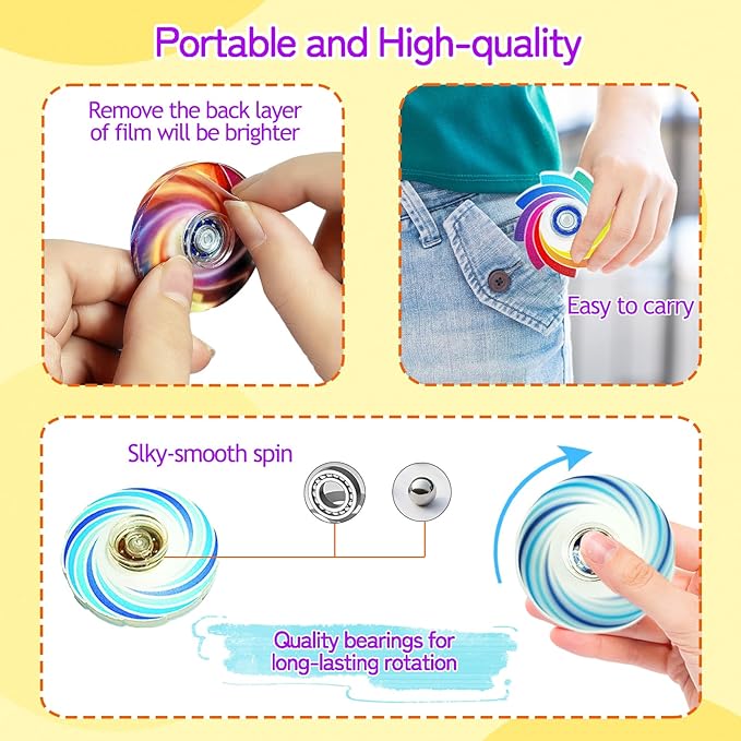 40 Pack Fidget Spinner Toys,Party Favors Supplies Birthday Gifts Christmas Stocking Goodie Bag Stuffers for Kids Adults,Sensory Toys for Boys Girls ADHD Stress Relief,Treasure Box Toy Classroom Prizes