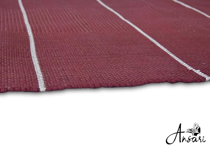 Craftyansari Handwoven Cotton Yoga Mat, Natural, 72 x 24 Inches, Fair Trade, Soft Absorbent Surface for Exercise, Workout, Meditation