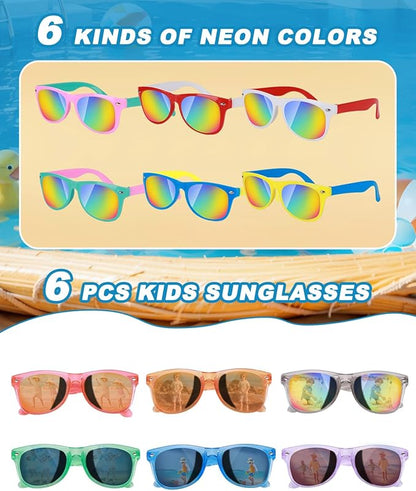 Lifree Kids Sunglasses Bulk Party Favors Boys Girls Sunglasses for Kids Age 3-8 with UV400 Protection for Kid Pool Birthday