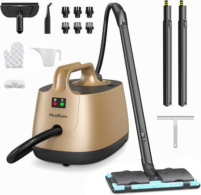 Steam Cleaner for home, 293°F 58 PSI Powerful Multipurpose Steam Mop for Home Use, 50Oz Capacity, Heavy Duty Steamer for Carpets, Handheld Steamers, Floors, Cars, Tiles, Crack Cleaning, Titanium