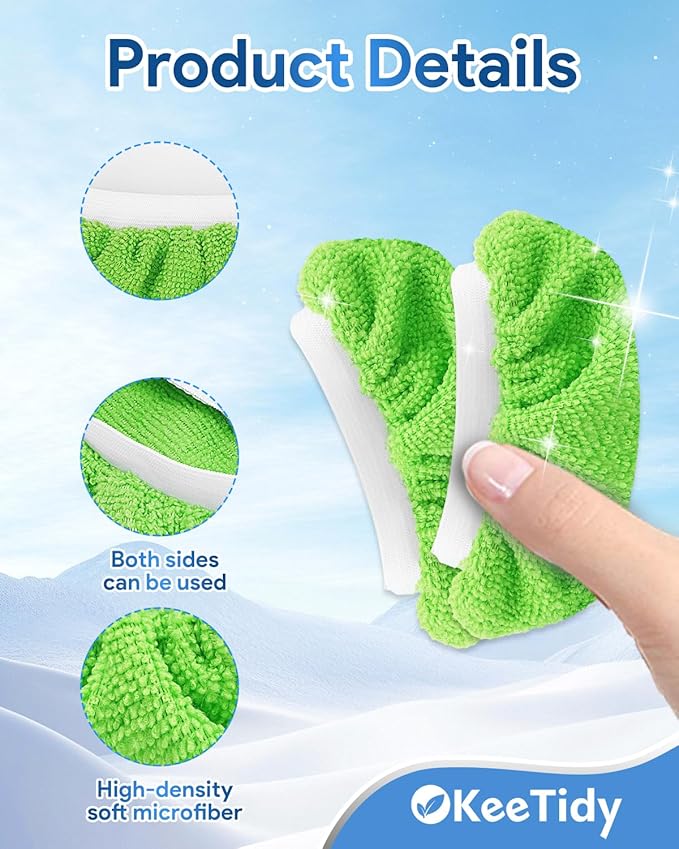 Steam Mop Pads Universal Steam Cleaner Accessories Compatible with Bissell Steam Shot Cleaner Compatible with PurSteam Handheld Steam Cleaner, 15 Pack
