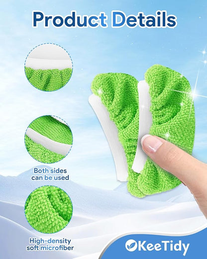 Universal Steam Mop Pads Compatible with Bissell Steam Shot Cleaner Compatible with Wagner Steam Cleaner Accessories, Reusable Mop Pads Replacement 5 Pack