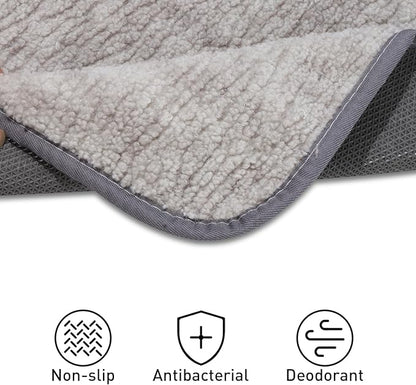Bath Mats 36x24 Non-Slip Absorbent Bathroom Rug, Quick Dry Machine Washable Shower Tub Mat with Rubber Backing, Soft Floor Carpet for Bathroom Decor Bark Light Gray