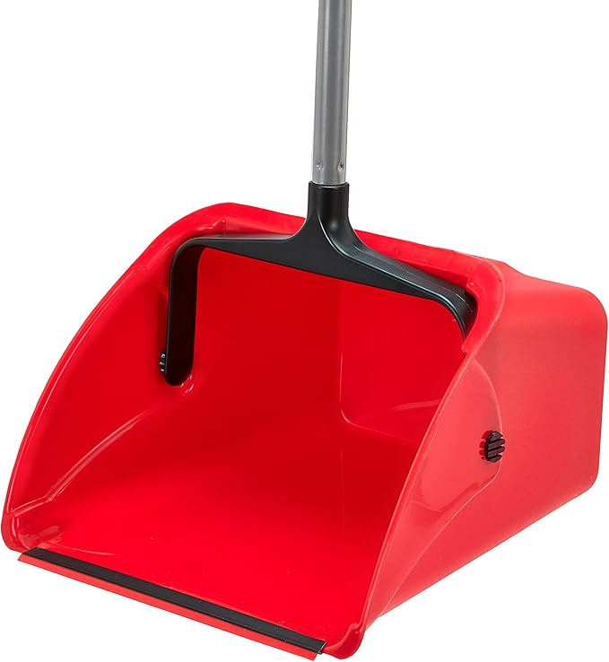 Amazon Basics Jumbo Lobby Dustpan - 6-Pack, Red