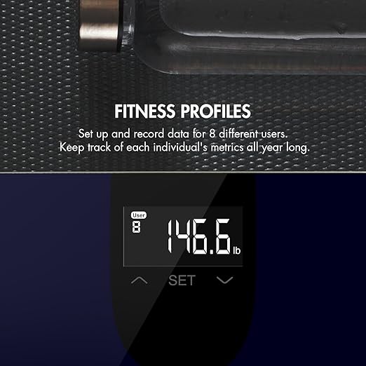 Tenergy Vitalis Body Fat Scale, High Precision BMI Scale, Wireless Bluetooth Body Scale with Large Display, Digital Weight Scale Max Weight 400 LBS, Compatible w/iOS/Android