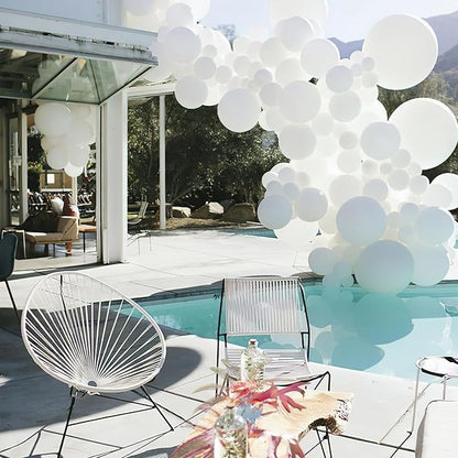 PartyWoo White Balloons 50 pcs 12 Inch Matte White Latex Helium Balloons for Wedding Bridal Graduation Engagement Baby Shower Gender Reveal Easter Anniversary Birthday Party Decorations White-Y13